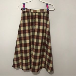 long plaid vintage skirt